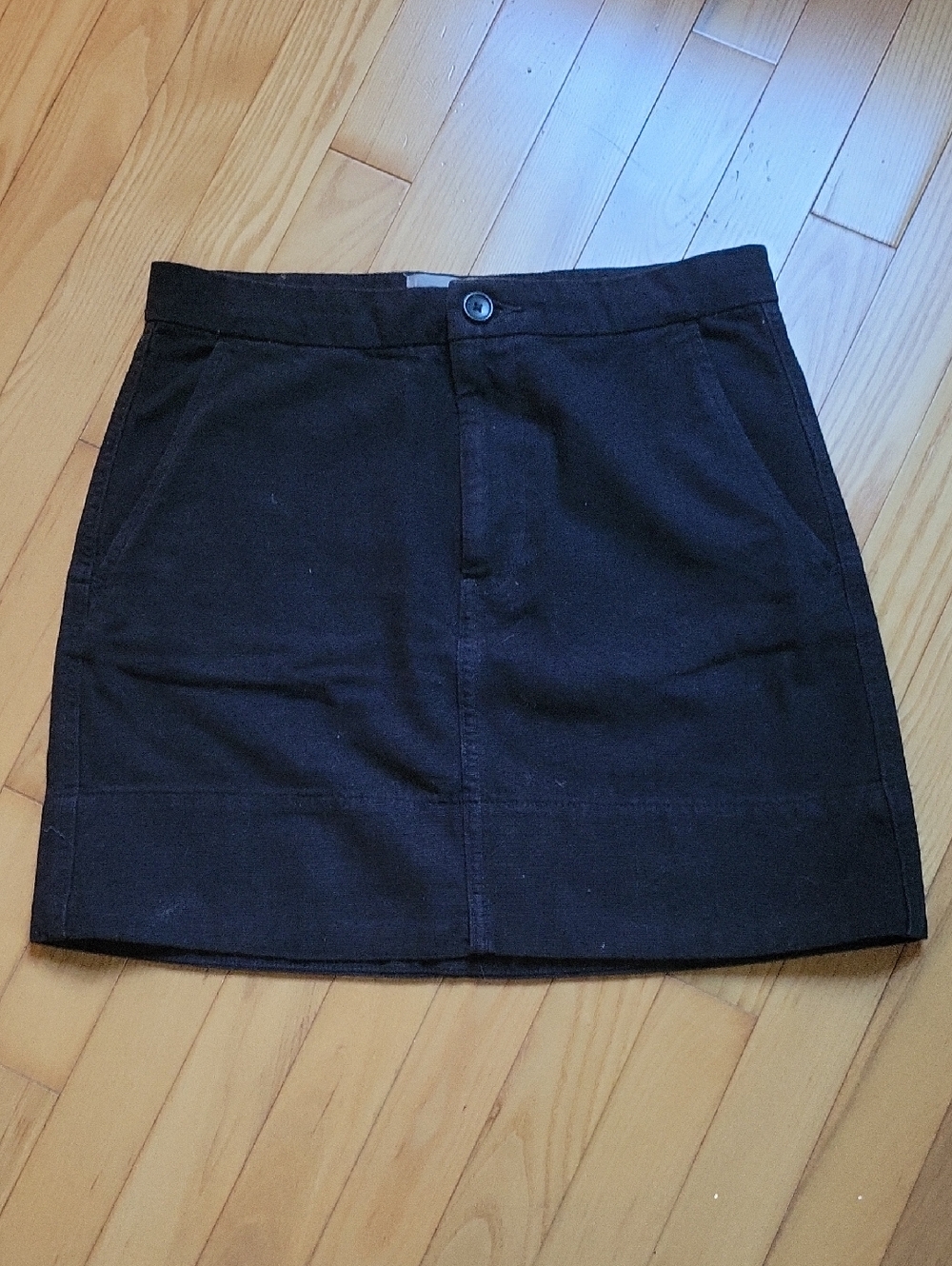 Everlane Black Canvas Mini Skirt